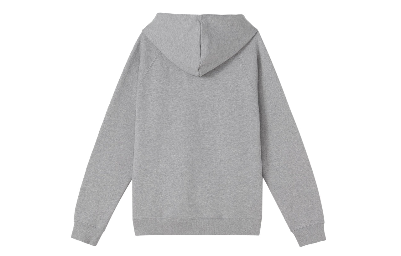 Men's adidas Solid Color Logo Hooded Loose Long Sleeves Gray HN1950