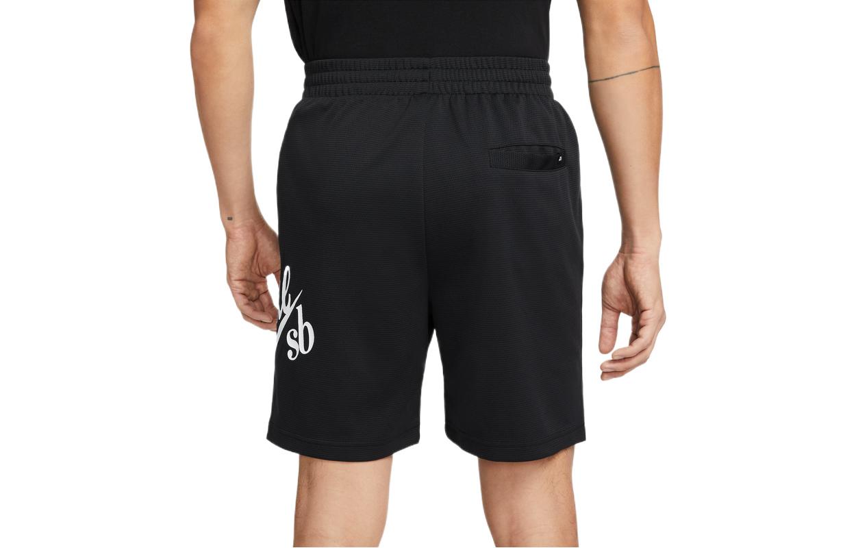 Men's Nike Alphabet Logo Lacing Straight Casual Shorts Black DQ1173-010
