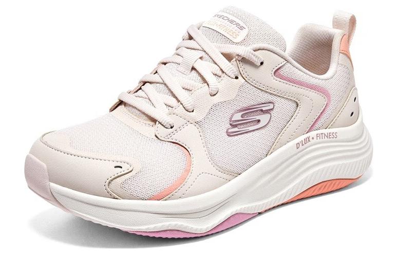(WMNS) Skechers D'lux Fitness 'White Pink' 149847-LPMT