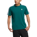Men's adidas neo Stripe Micro Mark Home Casual Short Sleeve Green T-Shirt HT7350