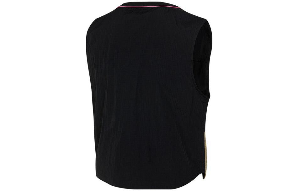 Nike Sports Casual Breathable All-match Stitching Stacked Mesh Vest 'Black White Brown' FJ7683-010
