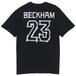 Men's adidas Beckham G T Athleisure Casual Sports Alphabet Round Neck Short Sleeve David Beckham No. 23 Black T-Shirt HA0939