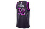 Nike Minnesota Timberwolves Karl Anthony Towns City Edition Swingman Jersey 'Black Purple' AJ4626-526