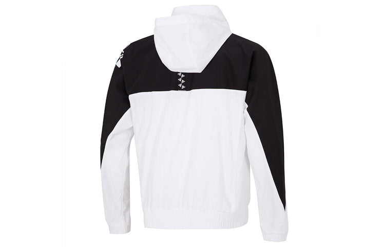adidas Fi Bp2 Wvjk Contrasting Colors Logo Athleisure Casual Sports hooded Woven Jacket White HE7430