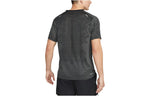 Men's Nike Reflective Printing Solid Color Short Sleeve Running Black T-Shirt DM4766-010