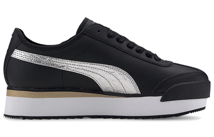 (WMNS) PUMA Roma Amor Metallic 'Black Metallic Silver' 371702-02