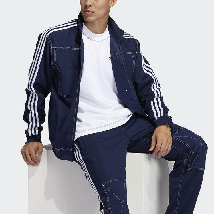 adidas originals Athletics Sports Stand Collar Jacket Navy Blue GN3807