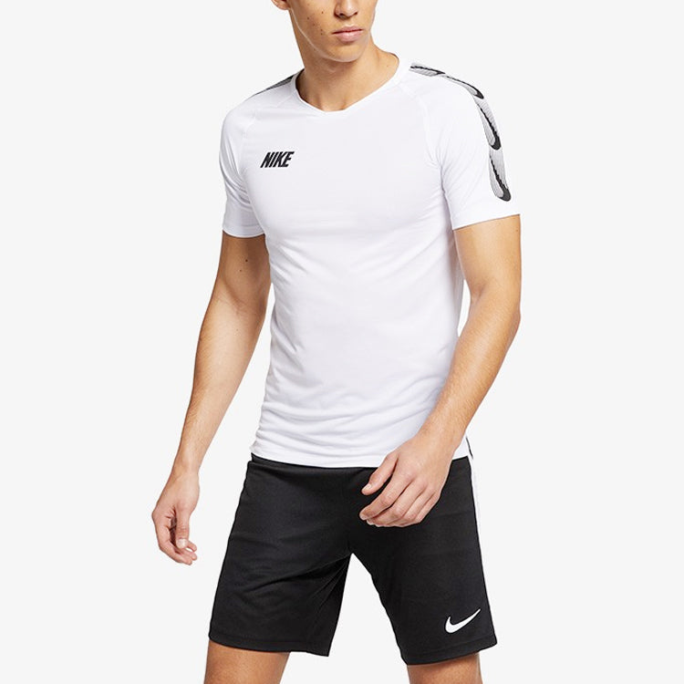 Nike Solid Color Breathable Round Neck Casual Sports Short Sleeve White BQ3771-100