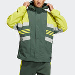 adidas MENS Casual Sports Hooded Jacket Green H17983