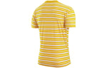 Men's Nike Embroidered Logo Stripe Round Neck Short Sleeve Yellow T-Shirt DQ1863-743