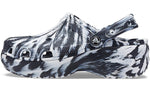 (WMNS) Crocs Classic Platform Marbled Clog 'Black White' 207176-066