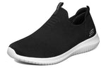 (WMNS) Skechers Ultra Flex Slip-Ons Black 12837-BKW