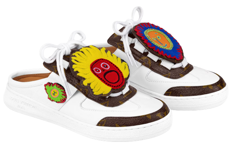(WMNS) LOUIS VUITTON x YAYOI KUSAMA Mules 'White with Logo and Monogram' 1ABD7C