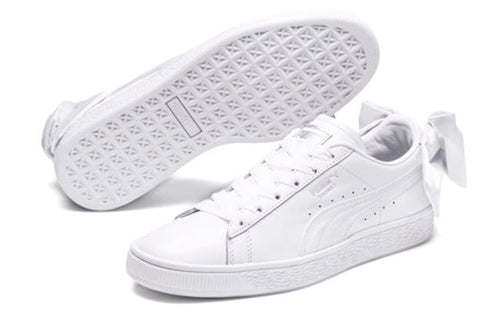 (WMNS) PUMA Basket Bow Triple White Leather 367319-01