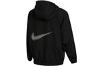 Men's Nike Alphabet Logo Printing Woven Hooded Jacket Autumn Black DX6311-010