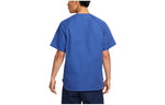 Nike SB Skateboard Solid Color Logo Embroidered Short Sleeve Unisex Blue DQ6283-455