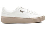 (WMNS) PUMA Basket Platform Patent Marshmallow 'White' 363314-05