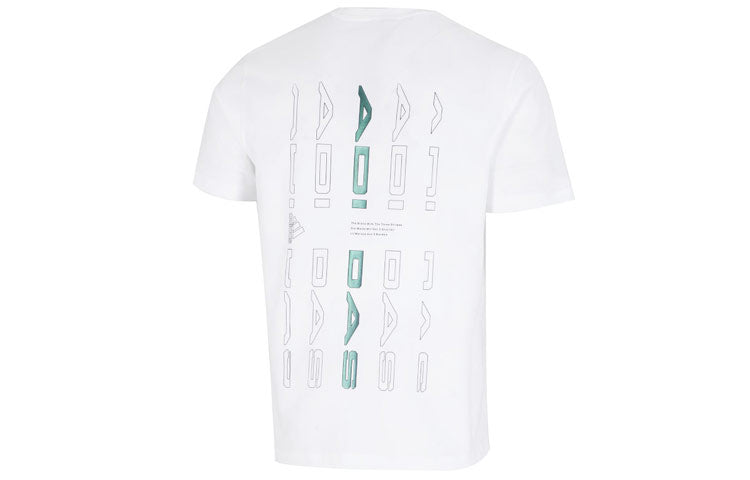 Men's adidas U JF SS Tee 2 Logo Athleisure Casual Sports Round Neck Short Sleeve White T-Shirt HM2979
