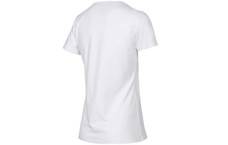(WMNS) Nike Chest Logo Pattern Loose Round Neck Short Sleeve T-shirt White CU1252-100