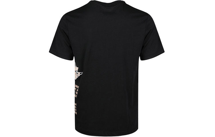 Air Jordan Wings Basketball Sports Short Sleeve T-Shirt Black Men's AQ3847-010