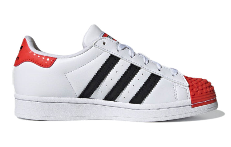 (GS) adidas LEGO x Superstar J 'Cloud White Red' H03955