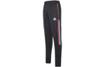 Men's adidas SS22 Solid Color Side Stripe Lacing Sports Pants/Trousers/Joggers Black HB4107