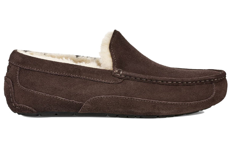 UGG Ascot Slipper Cozy Athleisure Casual Sports Shoe Brown Fleece Lined 1101110-ESP