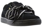 (WMNS) PUMA Suede Heart Satin NEW AUTHENTIC Black 364084-01