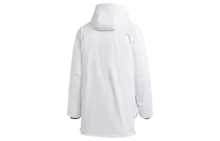 adidas Full-length zipper Cardigan Multiple Pockets Down Jacket Couple Style White GN9838