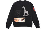 Nike Sportswear NSW 3M Reflective Graffiti Printing Round Neck Pullover Black CJ5056-010