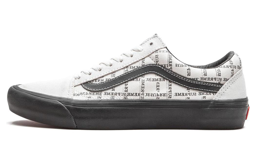 Vans Supreme x Old Skool Pro 'Logo Pattern - White' VN0A45JC2YV
