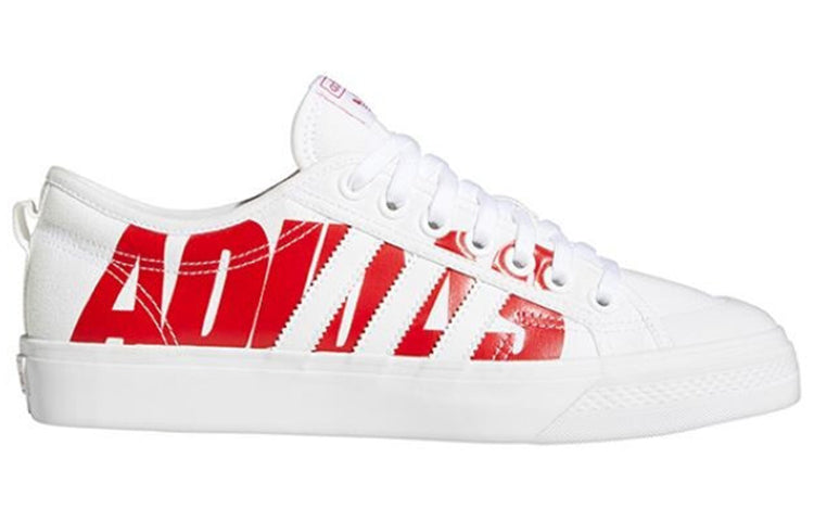 (WMNS) adidas Nizza Trefoil 'White Red' FX8345