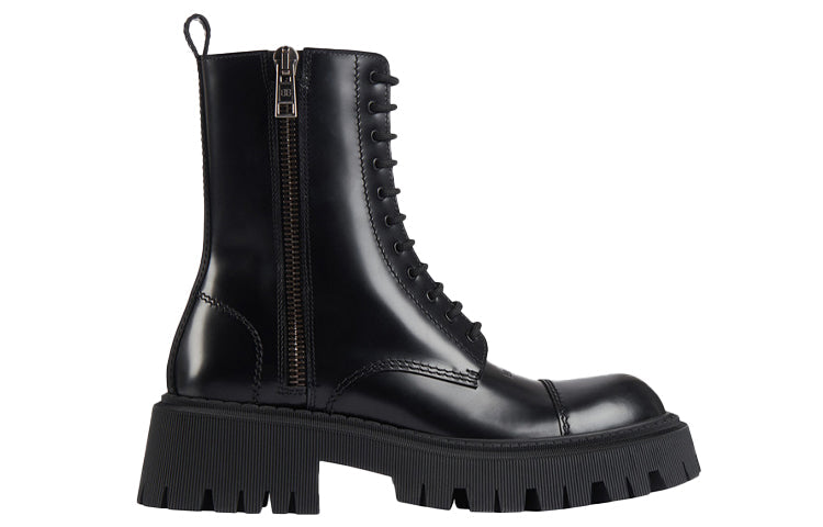 Balenciaga Small Cowhide Lacing Martin High boots 'Black' 615679WA8E91000