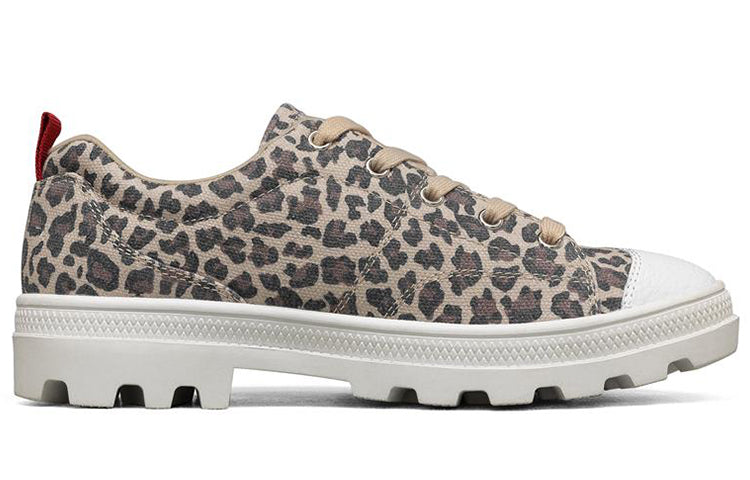 (WMNS) Skechers Roadies Low-Top Canvas Shoe Leopard/Grey 155115-LPD