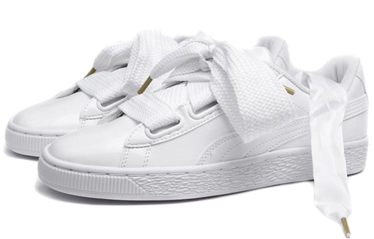 (WMNS) PUMA Basket Heart Patent 'White' 363073-02