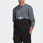 adidas originals Athleisure Casual Sports Round Neck Pullover Black Blue Colorblock GN3439
