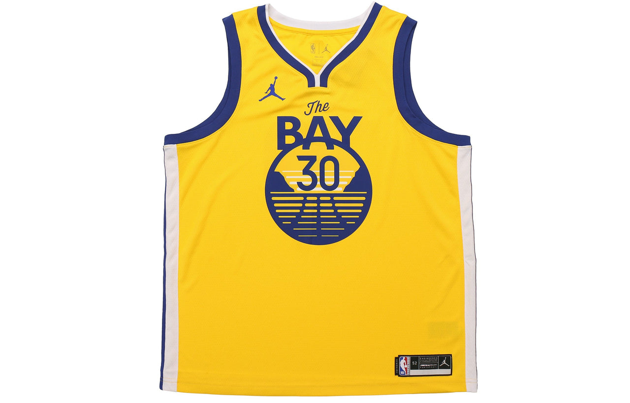 Air Jordan NBA Stephen Curry Warriors Statement Edition 2020 Swingman Jersey Yellow CV9477-729