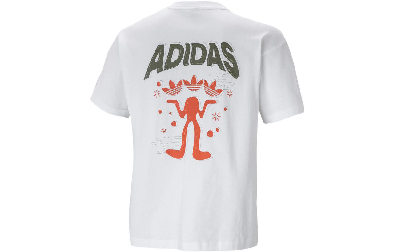 adidas originals Cotton Logo Short Sleeve Unisex White T-Shirt H47112