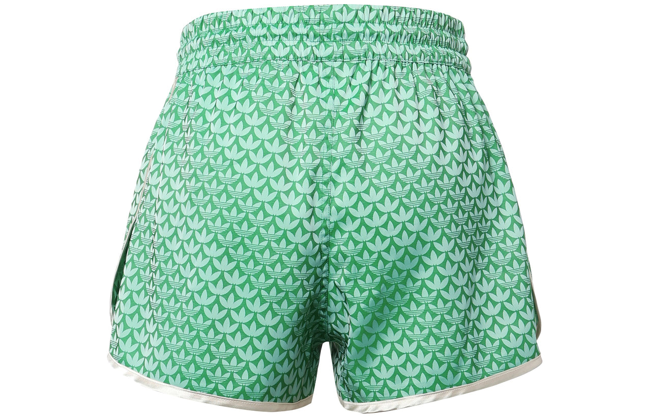 (WMNS) adidas Adicolor High Waist Monogram Short 'Green' IK7888