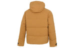 Men's adidas Big Baffle Jkt Casual Sports Zipper Cardigan Hooded Down Jacket Turmeric GQ2506