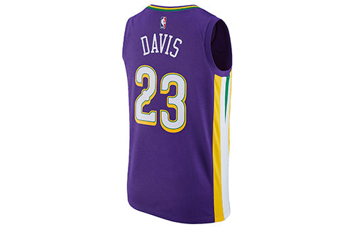 Nike Anthony Davis City Edition Swingman Jersey SW 'Purple Yellow' 912128-504