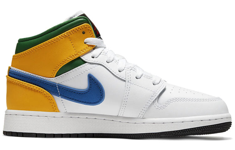 (GS) Air Jordan 1 Mid 'White Court Purple Teal' 554725-128