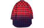 (WMNS) Fila Gradient Plaid Contrasting Colors Pocket Woven Long Sleeves Shirt Red T11W031403F-RD