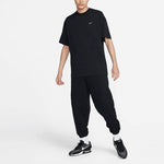 Nike Solo Swoosh Mens T-Shirt Printing Logo Solid Color Round Neck Short Sleeve Black CV0559-010