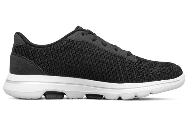 (WMNS) Skechers Go Walk 5 Running Shoes Black/White 124166-BKW