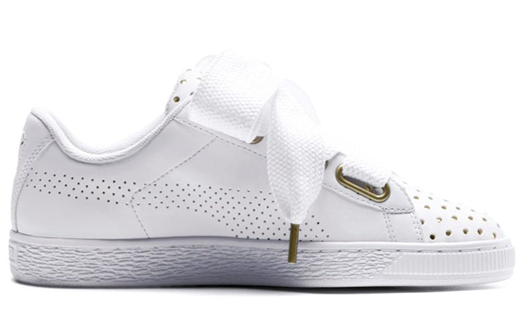 (WMNS) PUMA Basket Heart Ath Lux White 366728-01
