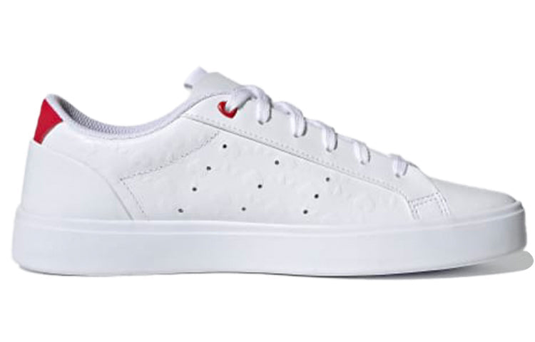(WMNS) adidas Sleek 'Heart Embossed - White Scarlet' FZ1829