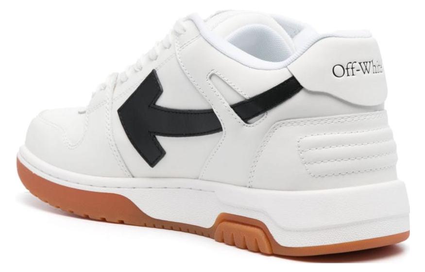 Off-White Out Of Office Low Leather Sneaker 'White Black' OMIA189F23LEA0030110