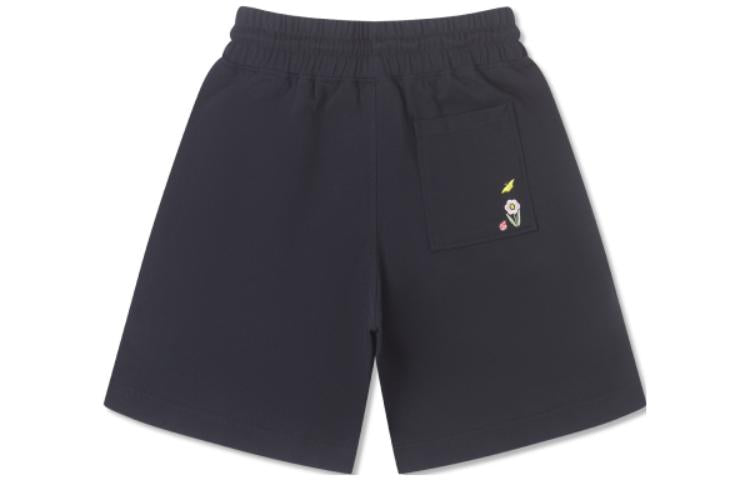 (WMNS) Converse Logo Mid Length Knit Short 'Black' 10025374-A01