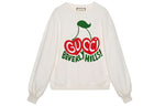 (WMNS) Gucci Beverly Hills Cherry Printed Loose Long Sleeve White 631695-XJCRT-9095